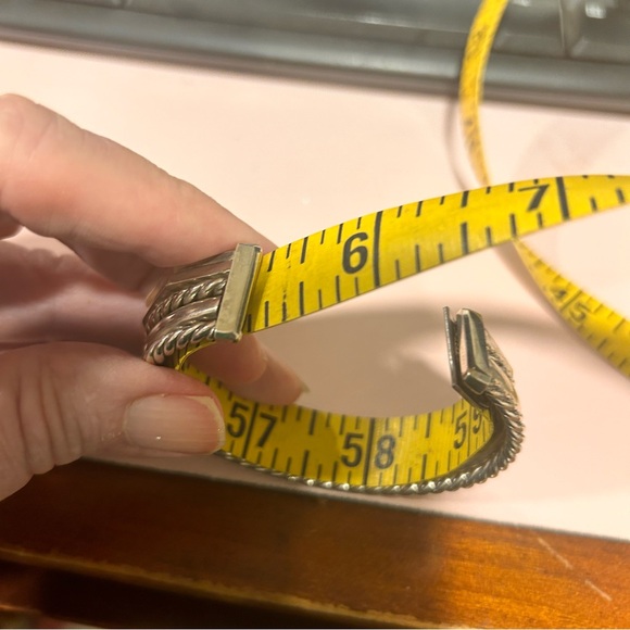 David Yurman Stax- 5 Silver and Diamond Cuffs Combined into one Cuff Bracelet - Picture 13 of 16